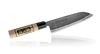 Cuchillo de сocina Santoku "Todopoderoso" TOJIRO Japonés (F-698), 165 mm, acero "Shirogami", 3 capas, mango de madera, afilado #6000