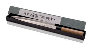 Coltelli da Сucina Giapponesi Tojiro - Per Sushi E Sashimi Professionale - Acciaio al Molibdeno Vanadio - Lama Ultra Affilata - Manico in Legno - dal Giappone (Yanagiba 27 cm, F-1058)