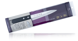 Tojiro Coltelli giapponesi per cucina Western Knife – Acciaio al Carbonio VG10 3 strati – Lama Ultra Affilata – Manico Eco Legno – Originali giapponesi Multiuso 135 mm (F-313)