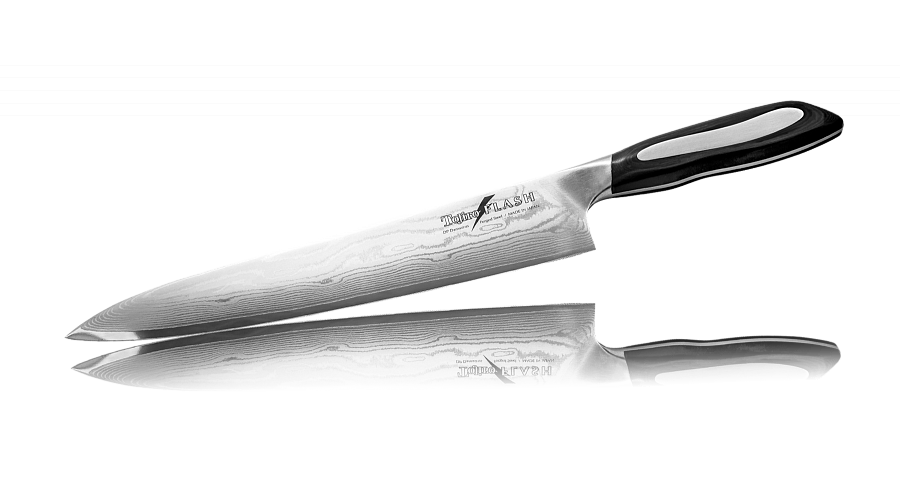 Cuchillo de Chef TOJIRO Flash (FF-CH240), 240 mm, acero VG10, 63 capas, mango Micart, afilado #10000